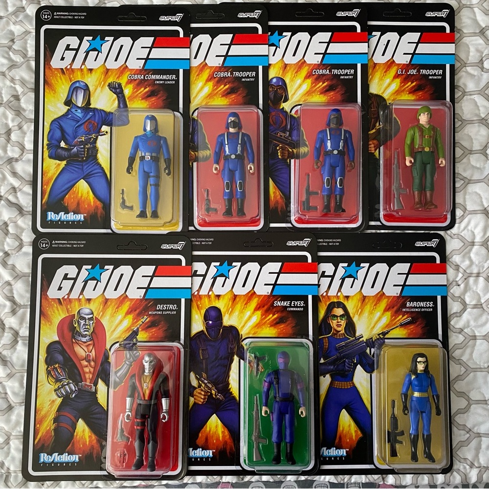 BUNDLE COBRA G.I. JOE REACTION FIGURES BY SUPER7